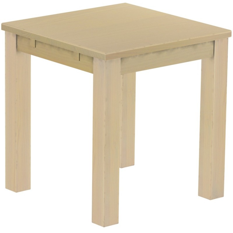 Esstisch 73x73 Rio Classico Birke massiver Pinien Holztisch - vorgerichtet für Ansteckplatten - Tisch ausziehbar