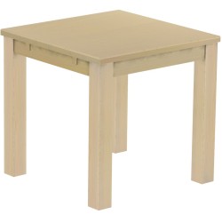 Esstisch 80x80 Rio Classico Birke massiver Pinien Holztisch - vorgerichtet für Ansteckplatten - Tisch ausziehbar