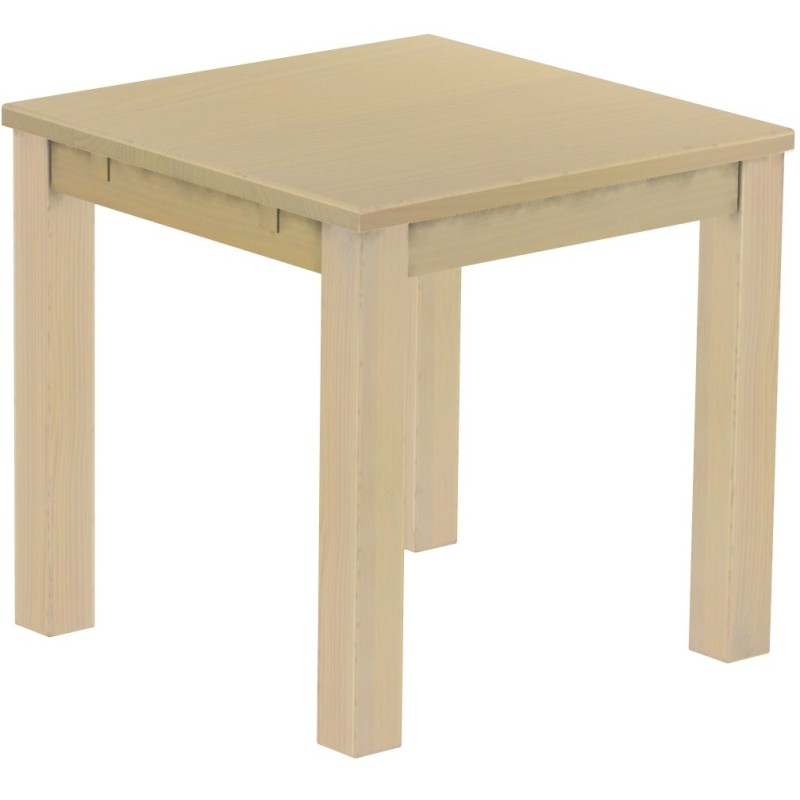 Esstisch 80x80 Rio Classico Birke massiver Pinien Holztisch - vorgerichtet für Ansteckplatten - Tisch ausziehbar