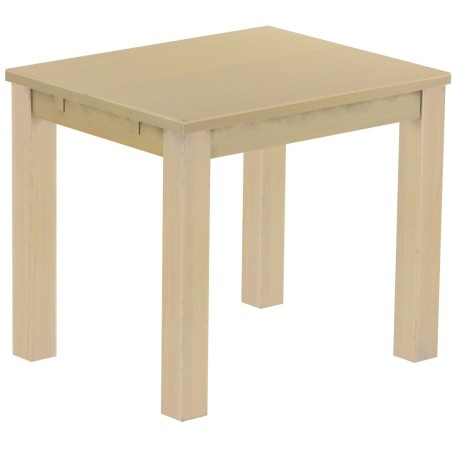 Esstisch 90x73 Rio Classico Birke massiver Pinien Holztisch - vorgerichtet für Ansteckplatten - Tisch ausziehbar