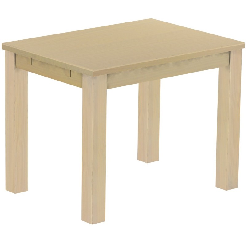 Esstisch 100x73 Rio Classico Birke massiver Pinien Holztisch - vorgerichtet für Ansteckplatten - Tisch ausziehbar