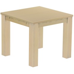 Esstisch 90x90 Rio Classico Birke massiver Pinien Holztisch - vorgerichtet für Ansteckplatten - Tisch ausziehbar