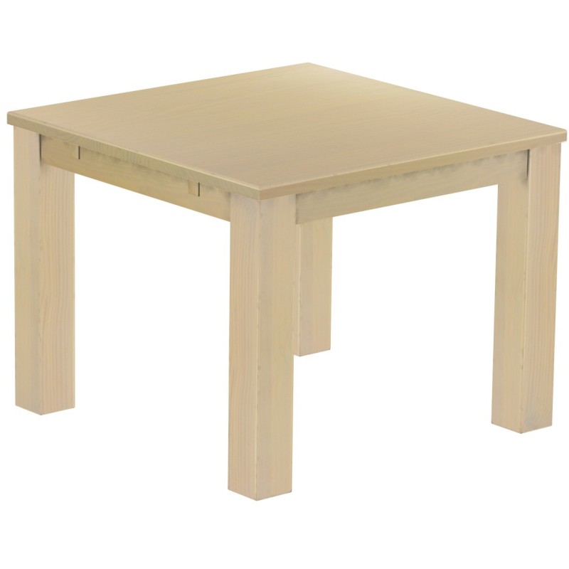 Esstisch 100x100 Rio Classico Birke massiver Pinien Holztisch - vorgerichtet für Ansteckplatten - Tisch ausziehbar