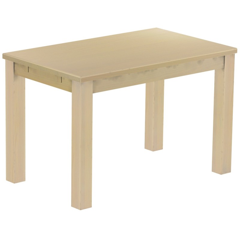 Esstisch 120x73 Rio Classico Birke massiver Pinien Holztisch - vorgerichtet für Ansteckplatten - Tisch ausziehbar