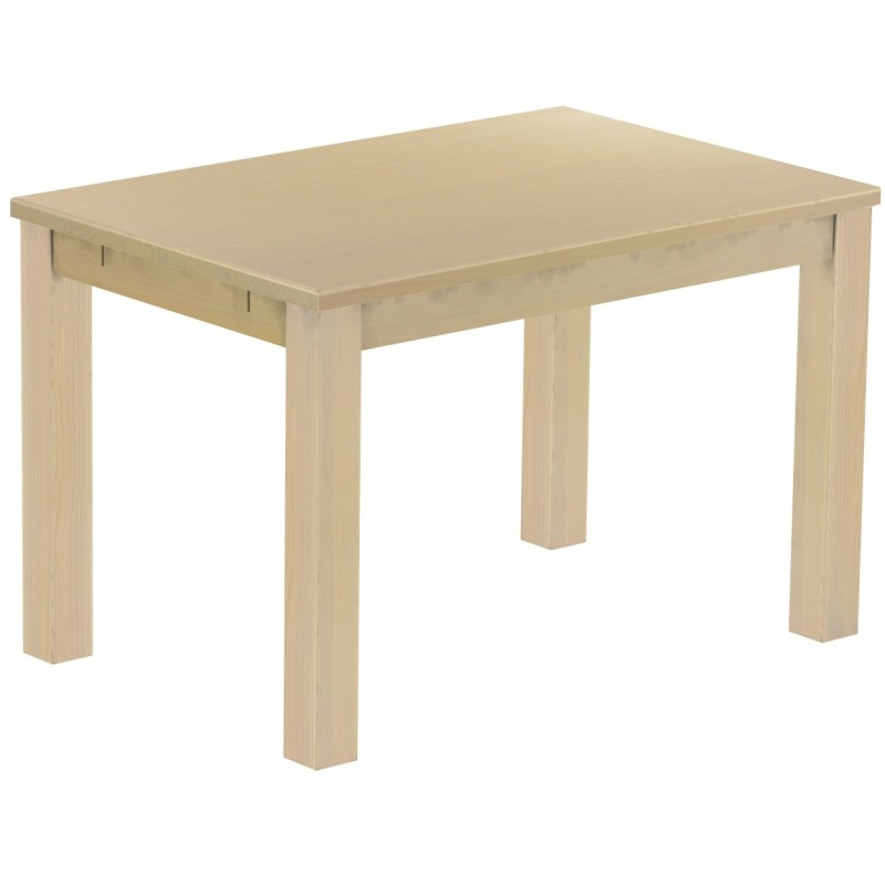 Esstisch 120x80 Rio Classico Birke massiver Pinien Holztisch - vorgerichtet für Ansteckplatten - Tisch ausziehbar