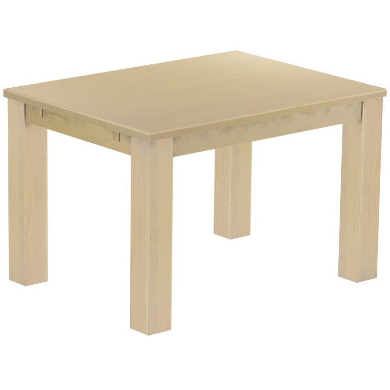 Esstisch 120x90 Rio Classico Birke massiver Pinien Holztisch - vorgerichtet für Ansteckplatten - Tisch ausziehbar