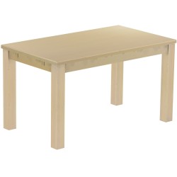 Esstisch 140x80 Rio Classico Birke massiver Pinien Holztisch - vorgerichtet für Ansteckplatten - Tisch ausziehbar