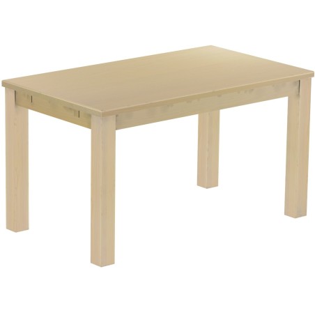 Esstisch 140x80 Rio Classico Birke massiver Pinien Holztisch - vorgerichtet für Ansteckplatten - Tisch ausziehbar