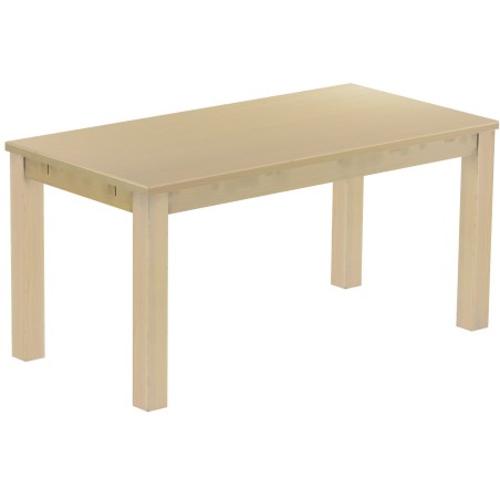 Esstisch 160x80 Rio Classico Birke massiver Pinien Holztisch - vorgerichtet für Ansteckplatten - Tisch ausziehbar