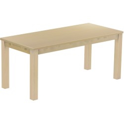 Esstisch 180x80 Rio Classico Birke massiver Pinien Holztisch - vorgerichtet für Ansteckplatten - Tisch ausziehbar