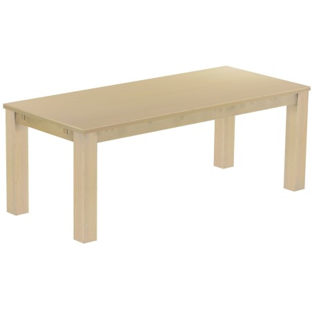 Esstisch 208x90 Rio Classico Birke massiver Pinien Holztisch - vorgerichtet für Ansteckplatten - Tisch ausziehbar