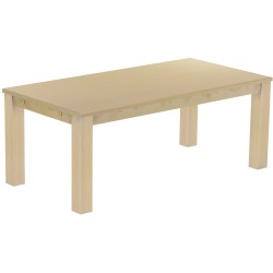 Esstisch 200x100 Rio Classico Birke massiver Pinien Holztisch - vorgerichtet für Ansteckplatten - Tisch ausziehbar