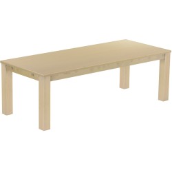 Esstisch 240x100 Rio Classico Birke massiver Pinien Holztisch - vorgerichtet für Ansteckplatten - Tisch ausziehbar