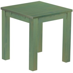 Esstisch 73x73 Rio Classico Bambus mintgruen massiver Pinien Holztisch - vorgerichtet für Ansteckplatten - Tisch ausziehbar