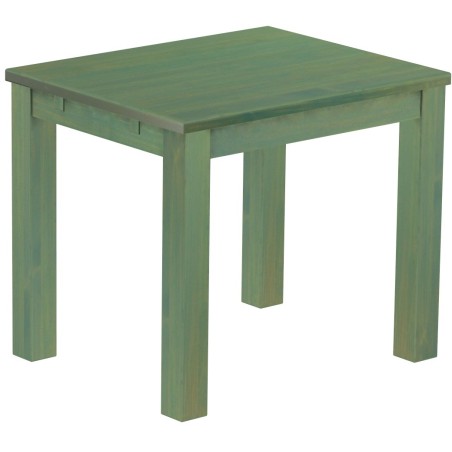 Esstisch 90x73 Rio Classico Bambus mintgruen massiver Pinien Holztisch - vorgerichtet für Ansteckplatten - Tisch ausziehbar