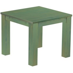 Esstisch 90x90 Rio Classico Bambus mintgruen massiver Pinien Holztisch - vorgerichtet für Ansteckplatten - Tisch ausziehbar