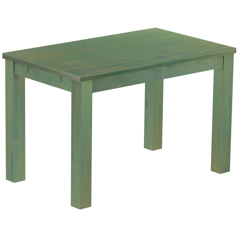 Esstisch 120x73 Rio Classico Bambus mintgruen massiver Pinien Holztisch - vorgerichtet für Ansteckplatten - Tisch ausziehbar