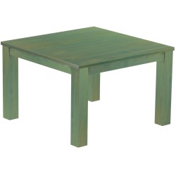 Esstisch 120x120 Rio Classico Bambus mintgruen massiver Pinien Holztisch - vorgerichtet für Ansteckplatten - Tisch ausziehbar