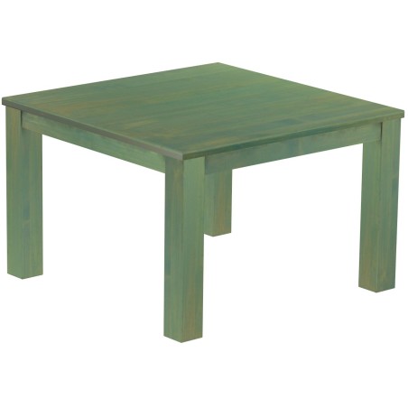 Esstisch 120x120 Rio Classico Bambus mintgruen massiver Pinien Holztisch - vorgerichtet für Ansteckplatten - Tisch ausziehbar