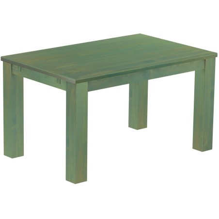 Esstisch 140x90 Rio Classico Bambus mintgruen massiver Pinien Holztisch - vorgerichtet für Ansteckplatten - Tisch ausziehbar