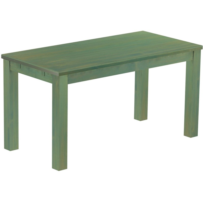 Esstisch 150x73 Rio Classico Bambus mintgruen massiver Pinien Holztisch - vorgerichtet für Ansteckplatten - Tisch ausziehbar