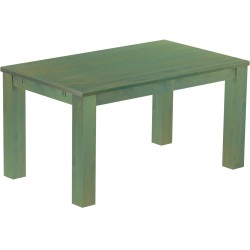 Esstisch 150x90 Rio Classico Bambus mintgruen massiver Pinien Holztisch - vorgerichtet für Ansteckplatten - Tisch ausziehbar