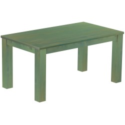 Esstisch 160x90 Rio Classico Bambus mintgruen massiver Pinien Holztisch - vorgerichtet für Ansteckplatten - Tisch ausziehbar