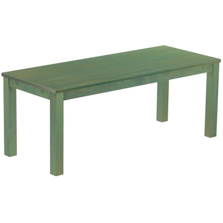 Esstisch 200x80 Rio Classico Bambus mintgruen massiver Pinien Holztisch - vorgerichtet für Ansteckplatten - Tisch ausziehbar