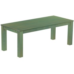 Esstisch 208x90 Rio Classico Bambus mintgruen massiver Pinien Holztisch - vorgerichtet für Ansteckplatten - Tisch ausziehbar
