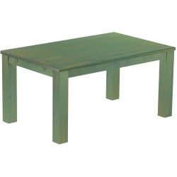 Esstisch 160x100 Rio Classico Bambus mintgruen massiver Pinien Holztisch - vorgerichtet für Ansteckplatten - Tisch ausziehbar