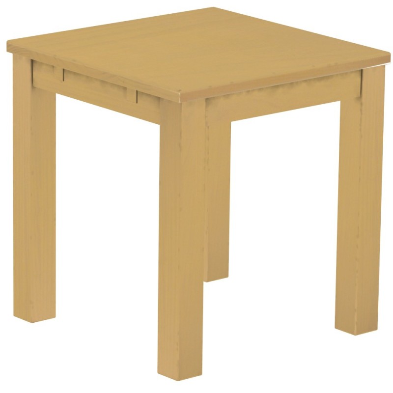 Esstisch 73x73 Rio Classico Sand massiver Pinien Holztisch - vorgerichtet für Ansteckplatten - Tisch ausziehbar