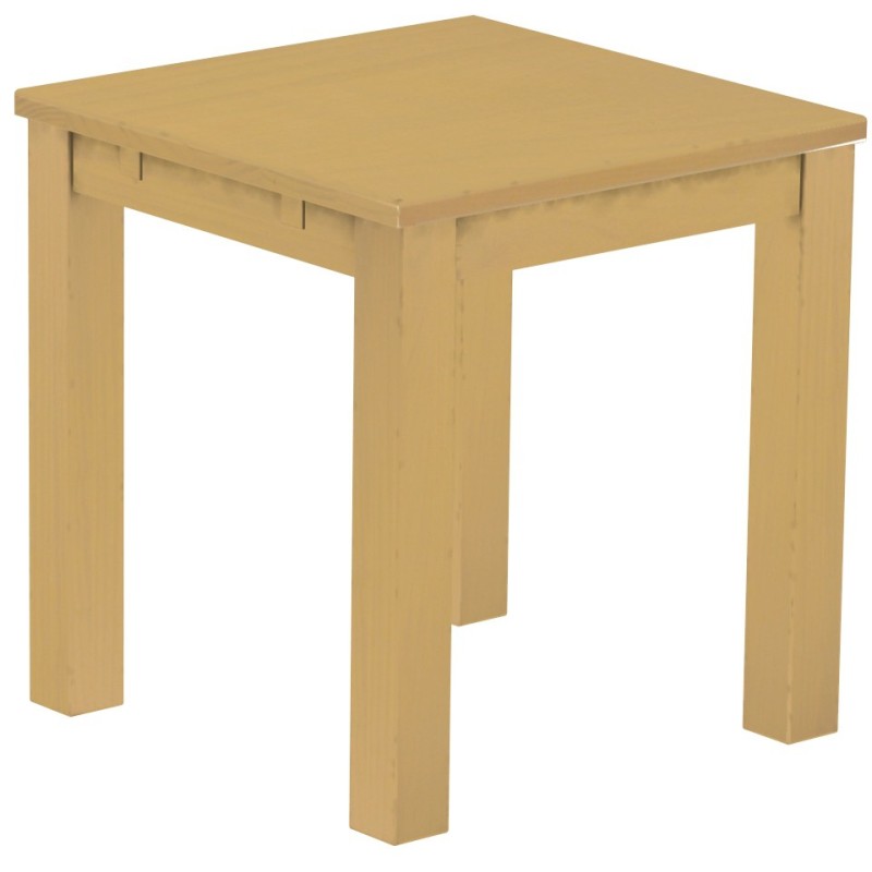 Esstisch 73x73 Rio Classico Sand massiver Pinien Holztisch - vorgerichtet für Ansteckplatten - Tisch ausziehbar