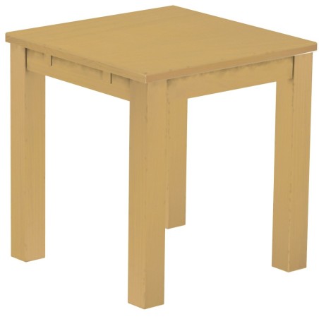 Esstisch 73x73 Rio Classico Sand massiver Pinien Holztisch - vorgerichtet für Ansteckplatten - Tisch ausziehbar