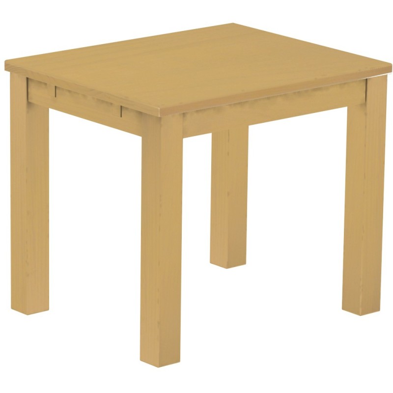 Esstisch 90x73 Rio Classico Sand massiver Pinien Holztisch - vorgerichtet für Ansteckplatten - Tisch ausziehbar