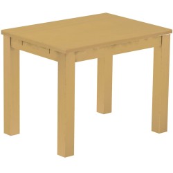 Esstisch 100x73 Rio Classico Sand massiver Pinien Holztisch - vorgerichtet für Ansteckplatten - Tisch ausziehbar