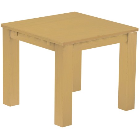 Esstisch 90x90 Rio Classico Sand massiver Pinien Holztisch - vorgerichtet für Ansteckplatten - Tisch ausziehbar