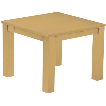 Esstisch 100x100 Rio Classico Sand massiver Pinien Holztisch - vorgerichtet für Ansteckplatten - Tisch ausziehbar