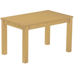 Esstisch 130x80 Rio Classico Sand massiver Pinien Holztisch - vorgerichtet für Ansteckplatten - Tisch ausziehbar
