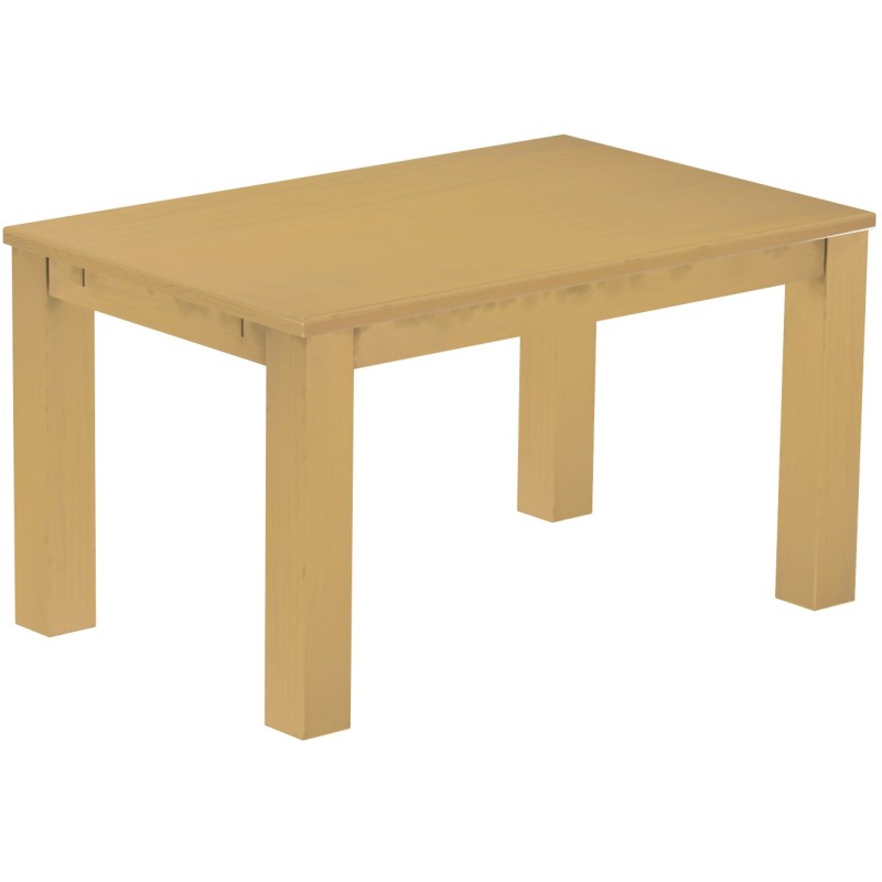 Esstisch 140x90 Rio Classico Sand massiver Pinien Holztisch - vorgerichtet für Ansteckplatten - Tisch ausziehbar