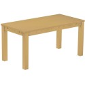 Esstisch 160x80 Rio Classico Sand massiver Pinien Holztisch - vorgerichtet für Ansteckplatten - Tisch ausziehbar