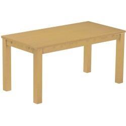 Esstisch 160x80 Rio Classico Sand massiver Pinien Holztisch - vorgerichtet für Ansteckplatten - Tisch ausziehbar