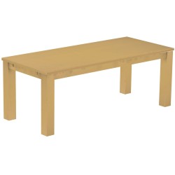 Esstisch 208x90 Rio Classico Sand massiver Pinien Holztisch - vorgerichtet für Ansteckplatten - Tisch ausziehbar