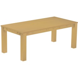 Esstisch 200x100 Rio Classico Sand massiver Pinien Holztisch - vorgerichtet für Ansteckplatten - Tisch ausziehbar