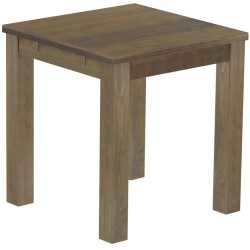 Esstisch 73x73 Rio Classico Graphitgrau massiver Pinien Holztisch - vorgerichtet für Ansteckplatten - Tisch ausziehbar