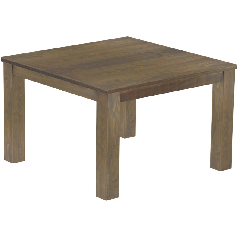 Esstisch 120x120 Rio Classico Graphitgrau massiver Pinien Holztisch - vorgerichtet für Ansteckplatten - Tisch ausziehbar