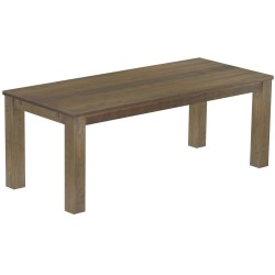Esstisch 208x90 Rio Classico Graphitgrau massiver Pinien Holztisch - vorgerichtet für Ansteckplatten - Tisch ausziehbar