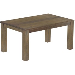 Esstisch 160x100 Rio Classico Graphitgrau massiver Pinien Holztisch - vorgerichtet für Ansteckplatten - Tisch ausziehbar