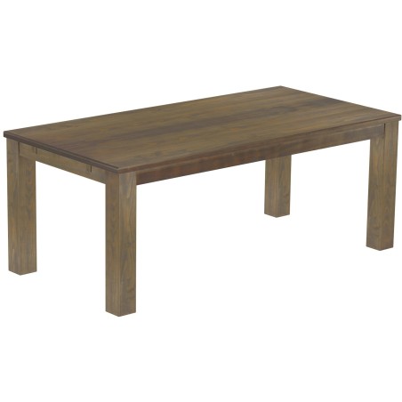 Esstisch 200x100 Rio Classico Graphitgrau massiver Pinien Holztisch - vorgerichtet für Ansteckplatten - Tisch ausziehbar