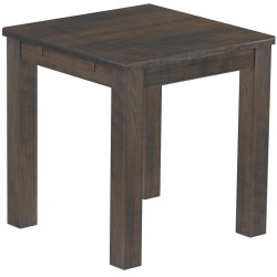 Esstisch 73x73 Rio Classico Granitgrau massiver Pinien Holztisch - vorgerichtet für Ansteckplatten - Tisch ausziehbar