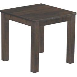 Esstisch 80x80 Rio Classico Granitgrau massiver Pinien Holztisch - vorgerichtet für Ansteckplatten - Tisch ausziehbar
